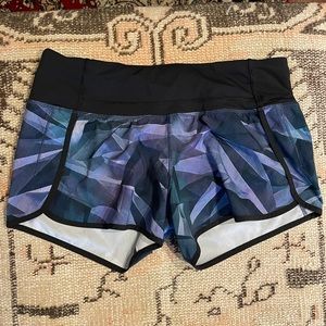 Multi color Lululemon Run Speed Up Short